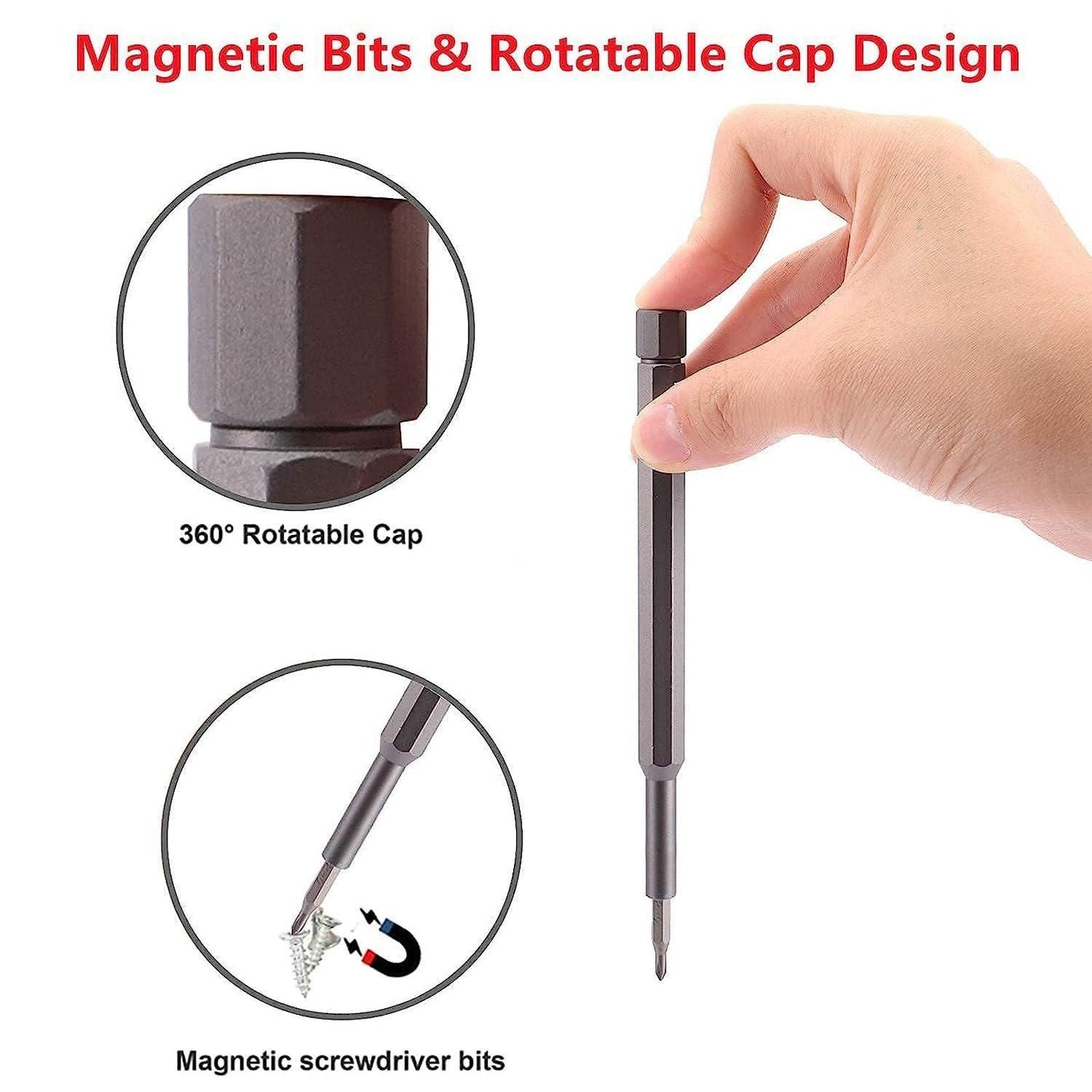 π₯24 in 1 Screwdriver Set Magnetic Compact and Portable Ratchet Screwdriver