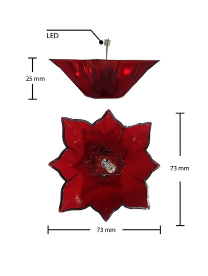 3D Reusable Reflective Shadow Colourful Diya (Pack of 4/12/24)